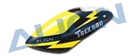 Pre-Painted FG Canopy Black + Yellow Lightning - T-Rex 500